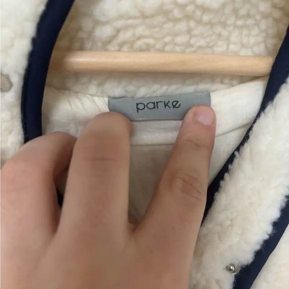 Parke Cream/Navy Fleece size S/M - Picture 3 of 5